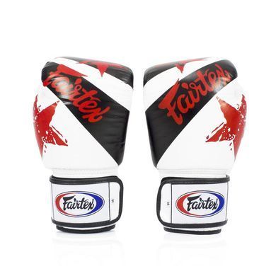Боксерские перчатки Fairtex BGV1 Universal Gloves Nation White, 10 oz