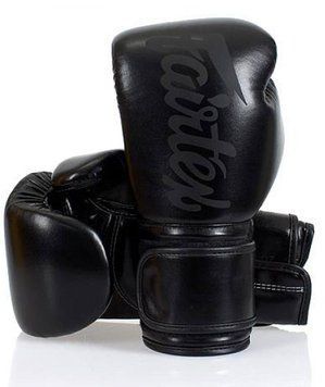 Боксерские перчатки Fairtex BGV14 Solid Black, 12 oz