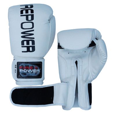 Боксерські рукавички Firepower FPBGA1 Білі, 14oz, 14oz