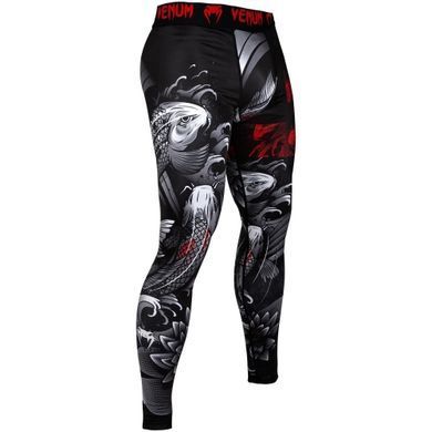 Компресійні штани Venum Koi 2.0 Spats Black White, Чорний, XS
