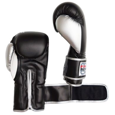 Боксерские перчатки Firepower FPBGA9 Чорные с серебристым, 10oz, 10oz