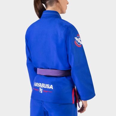 Жіноче кімоно для бразильського джиу-джитсу Hayabusa Valor Lightweight (Штани Twill) Синє F1C
