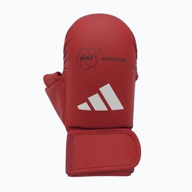 Рукавички для карате Adidas з захистом великого пальця з ліцензією WKF | червоні | 661.23