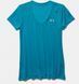 Жіноча футболка Under Armour Womens Slub V-Neck Aqua Blue, XS