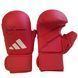 Рукавички для карате Adidas з захистом великого пальця з ліцензією WKF | червоні | 661.23