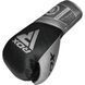 Боксерські бойові рукавиці RDX K2 Mark Pro Fight Boxing Gloves Silver, Чорний-Сріблястий, 10 oz