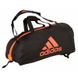 Спортивна сумка-рюкзак Adidas 2in1Bag "martial arts" Nylon Чорна з помаранчевим, M