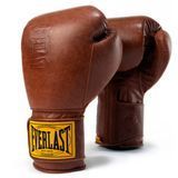 Боксерские перчатки Everlast 1910 Pro Hook and Loop Boxing Gloves Brown, 12 oz