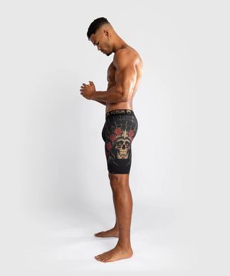 Компрессионные шорты Venum Santa Muerte 5.0 Men&rsquo;s Vale Tudo Shorts Deep Black Gold, Черный, S