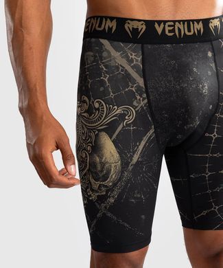 Компрессионные шорты Venum Santa Muerte 5.0 Men&rsquo;s Vale Tudo Shorts Deep Black Gold, Черный, S
