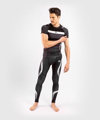 Рашгард з коротким рукавом Venum Nogi 3.0 Short Sleeves Rashguard Black White, Чорний, XS
