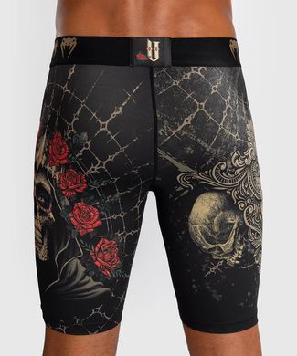 Компрессионные шорты Venum Santa Muerte 5.0 Men&rsquo;s Vale Tudo Shorts Deep Black Gold, Черный, S