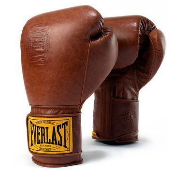 Боксерские перчатки Everlast 1910 Pro Hook and Loop Boxing Gloves Brown, 12 oz