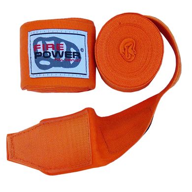 Бинты боксерские эластичные FirePower FPHW3 Оранжевые, 5м, 5м