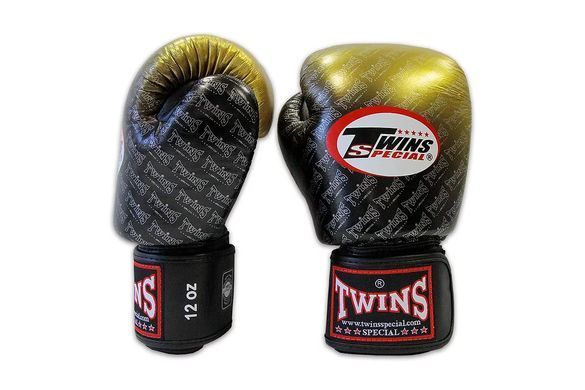 Боксерські рукавиці Twins Fancy FBGVL3-TW1 Dragon Black-Gold, 8 oz
