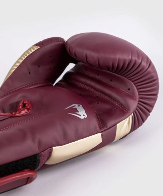 Боксерські рукавички Venum Elite Boxing Gloves Burgundy Gold, 10 oz