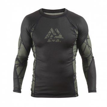 Рашгард Peresvit Rival Rashguard Long Sleeve Riffle Green, Черный-Хаки, XS