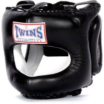 Боксерський шолом з металевим каркасом Twins HGL10 Black, S