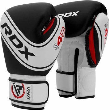 Детские боксерские перчатки RDX 4B Robo Kids Boxing Gloves White Black, 4 oz