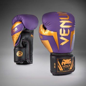 Боксерские перчатки Venum Elite Boxing Gloves Dark Purple, 10 oz
