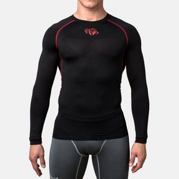 Компрессионная футболка Peresvit Air Motion Compression T-shirt Long Sleeve Black Red, Черный-Красный, XL