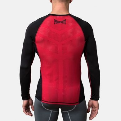 Компрессионная футболка Peresvit Air Motion Compression T-shirt Long Sleeve Black Red, Черный-Красный, XL