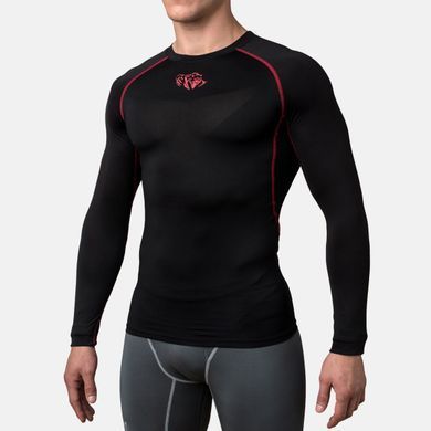 Компрессионная футболка Peresvit Air Motion Compression T-shirt Long Sleeve Black Red, Черный-Красный, XL