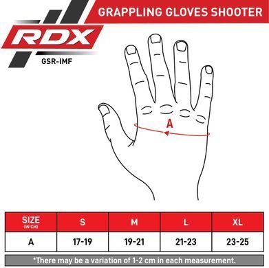 Рукавиці для MMA RDX Shooter IMMAF-1 Red, XL