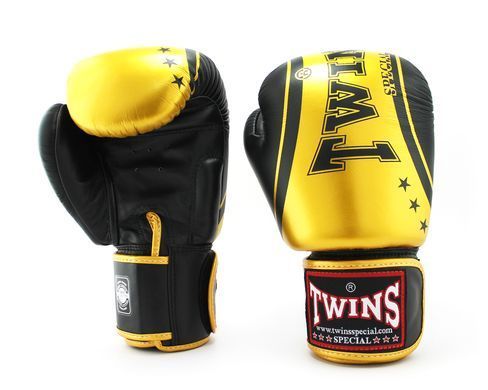 Боксерские перчатки Twins Fancy FBGVL3-TW4 Black Gold, 8 oz