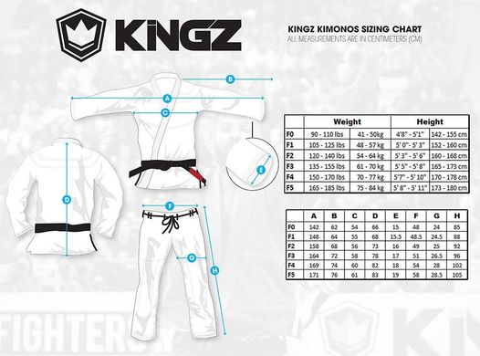 Женское кимоно для бразильского джиу-джитсу Kingz Classic 3.0 Белое, F0, F0
