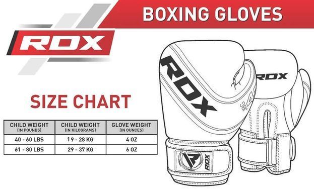 Детские боксерские перчатки RDX 4B Robo Kids Boxing Gloves White Black, 4 oz