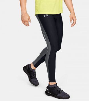 Беговые лосины Under Armour Qualifier Graphic Tights, Черный-Серый, S