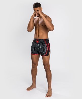 Шорти для тайського боксу Venum Phantom Muay Thai Shorts Black Red, Чорний, S