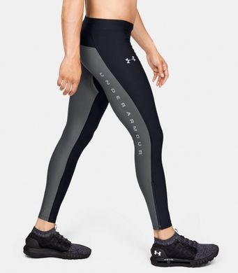 Беговые лосины Under Armour Qualifier Graphic Tights, Черный-Серый, S