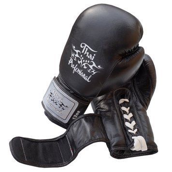 Боксерские перчатки Thai Professional BG5VL Черные 10oz