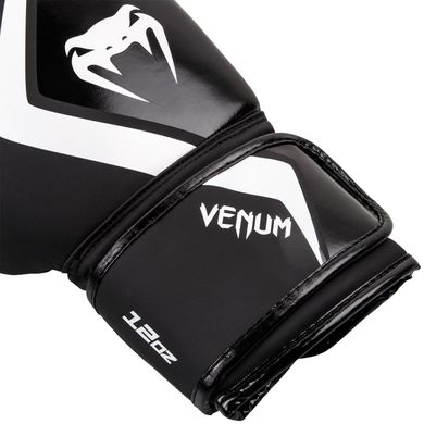 Боксерские перчатки Venum Contender 2.0 Черные с белым, 14oz, 14oz