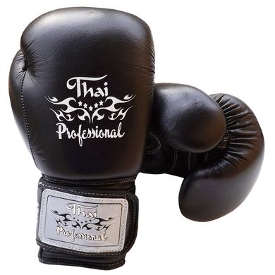 Боксерские перчатки Thai Professional BG5VL Черные, 10oz, 10oz